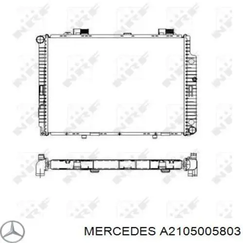 Радиатор охлаждения двигателя Mercedes A2105005803 цена, от 146.31 USD