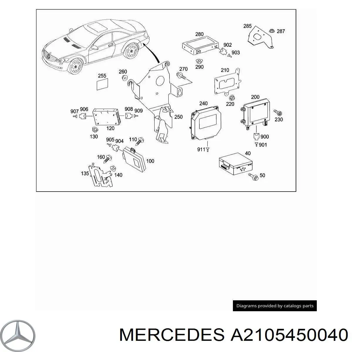  Mercedes A2105450040 цена, от 9.15 USD