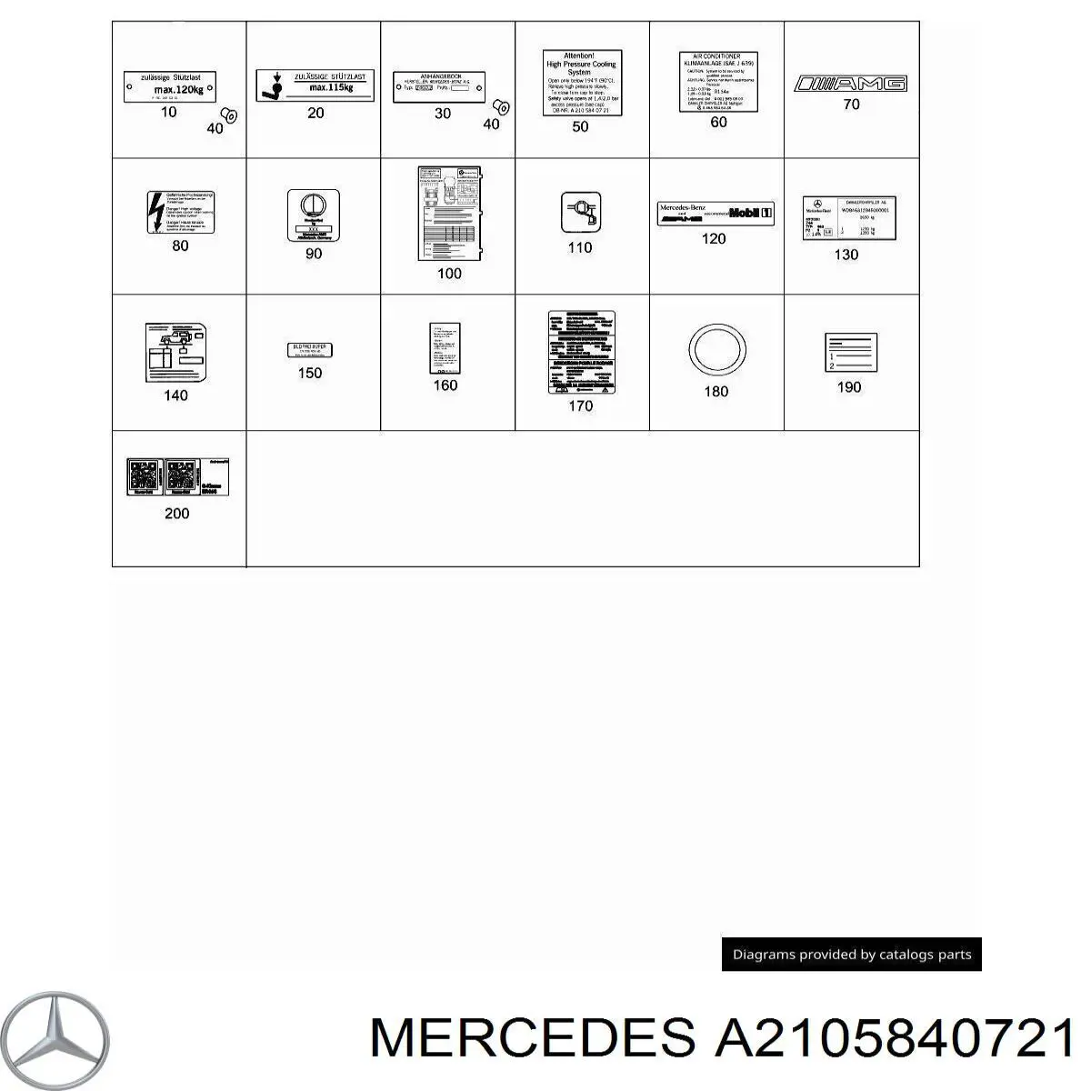  Mercedes A2105840721