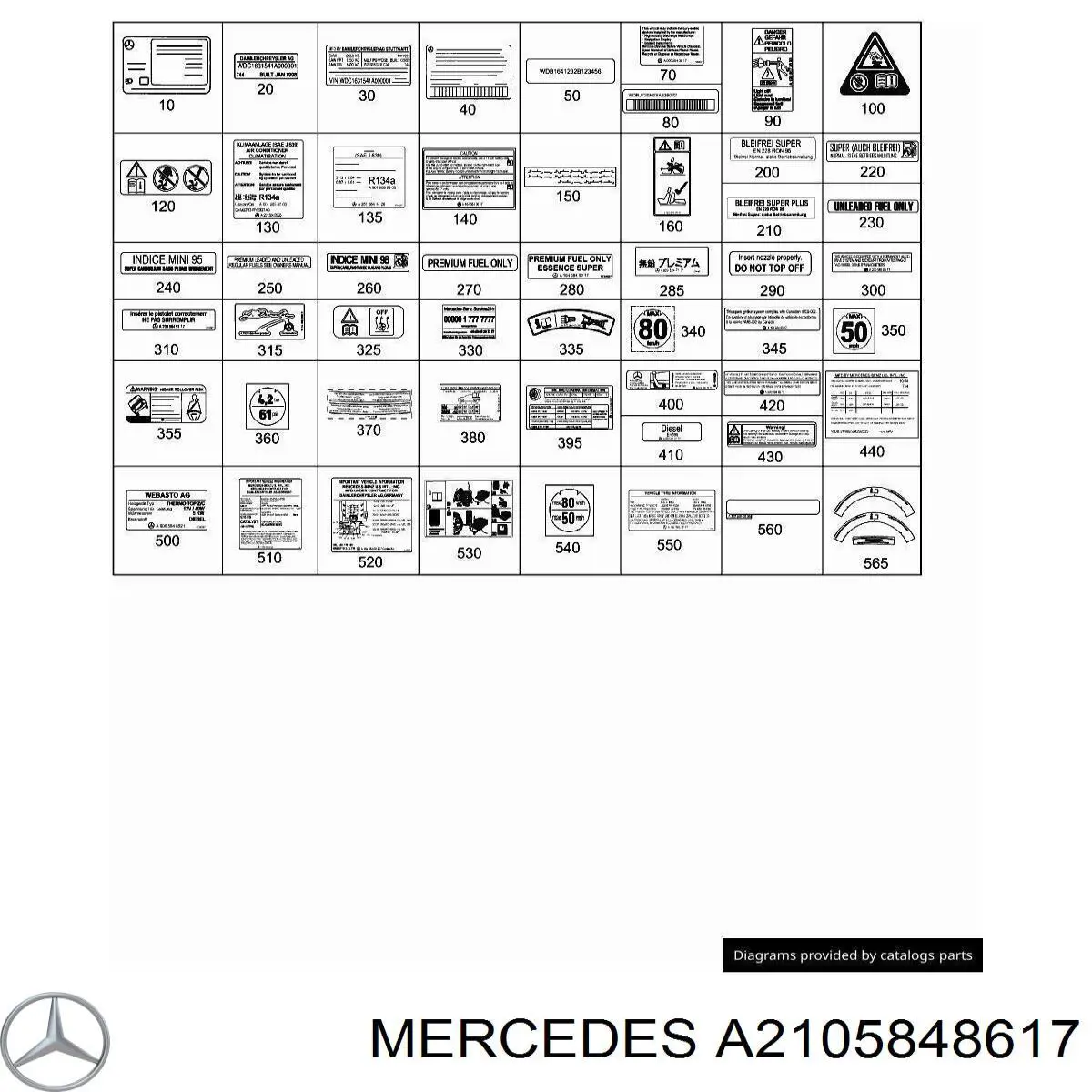 A2105848617 Mercedes 