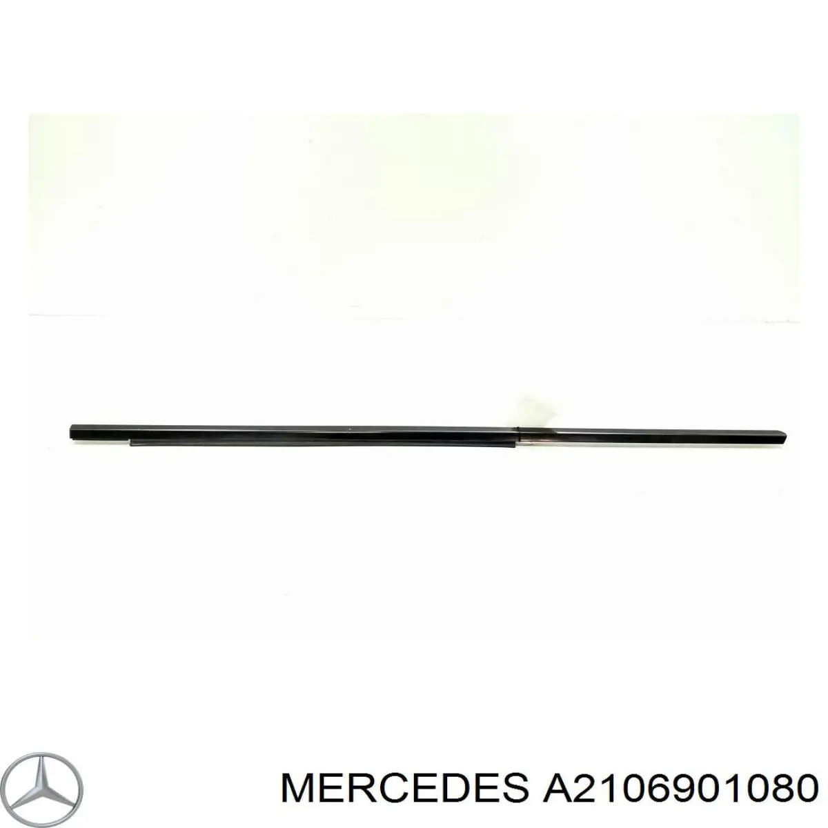 A2106901080 Mercedes moldura de vidro deslizante da porta traseira direita