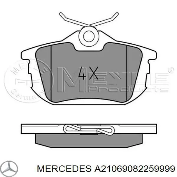 A21069082259999 Mercedes placa sobreposta (moldura externa direita de acesso)