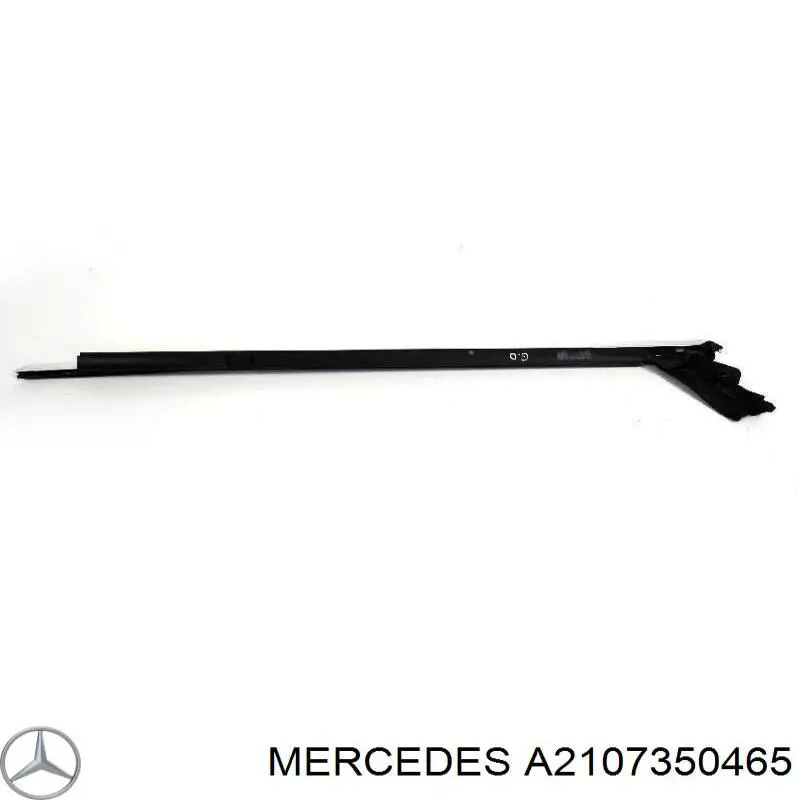 A2107350465 Mercedes compactador interno de vidro da porta traseira esquerda (chapa)