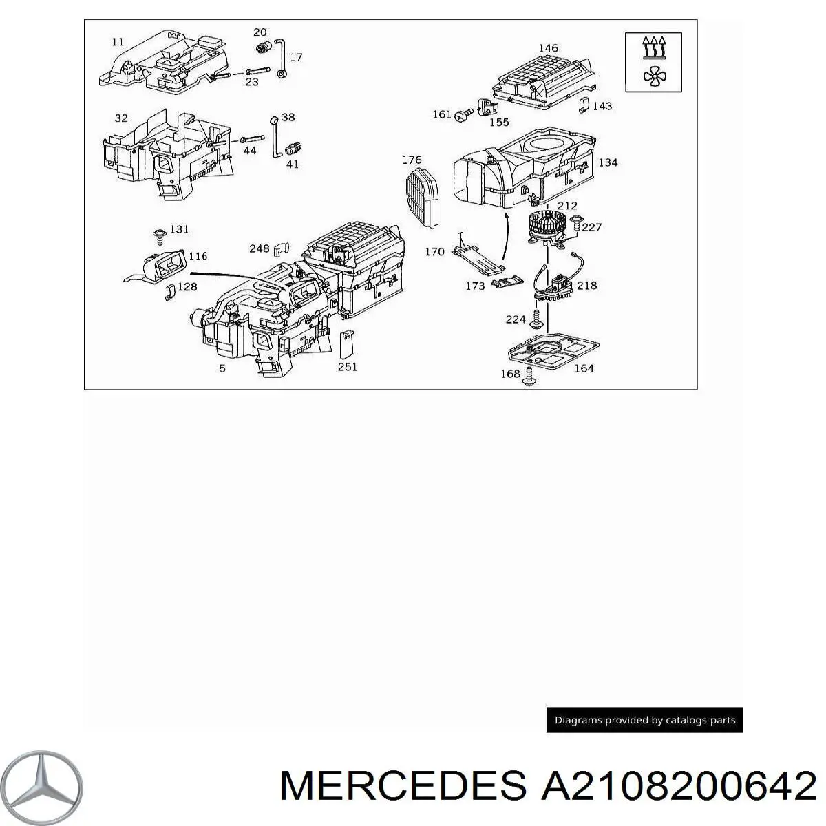 A2108200642 Mercedes acionamento de comporta de forno