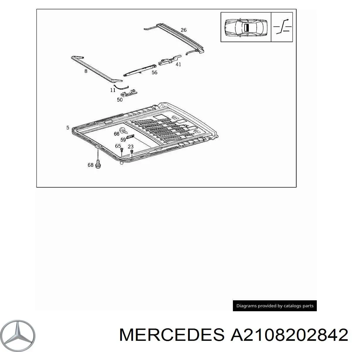 Мотор привода люка Mercedes A2108202842