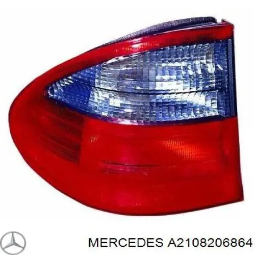 A2108206864 Mercedes lanterna traseira direita externa