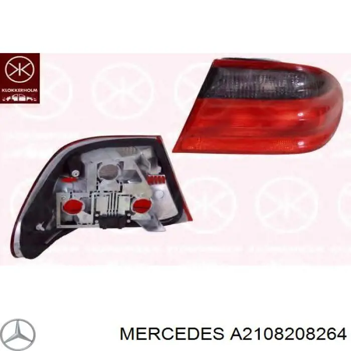 A2108208264 Mercedes lanterna traseira direita externa