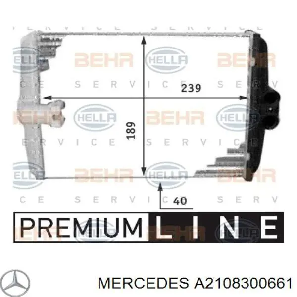 Радиатор печки A2108300661 Mercedes