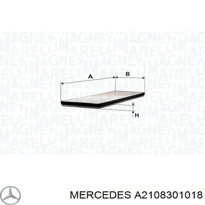 Фильтр воздушный отопителя Mercedes A2108301018 цена, от 7.20 USD