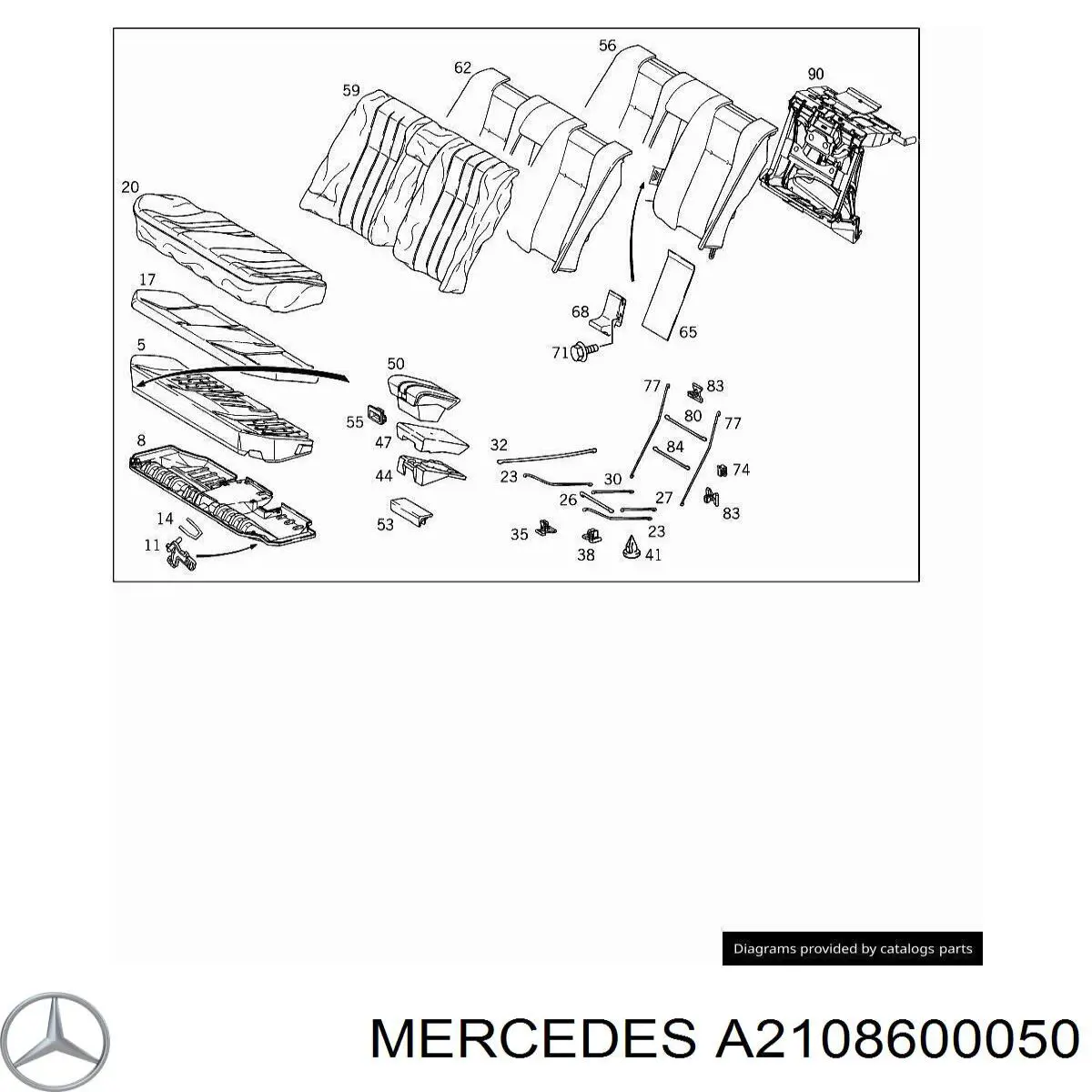  Mercedes A2108600050 цена, от 22.57 USD