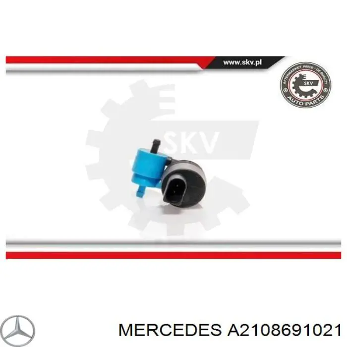 A2108691021 Mercedes bomba de motor de fluido para lavador de vidro dianteiro/traseiro