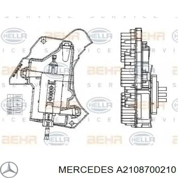 A2108700210 Mercedes резистор (сопротивление вентилятора печки (отопителя салона))