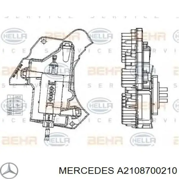 Резистор печки A2108700210 Mercedes