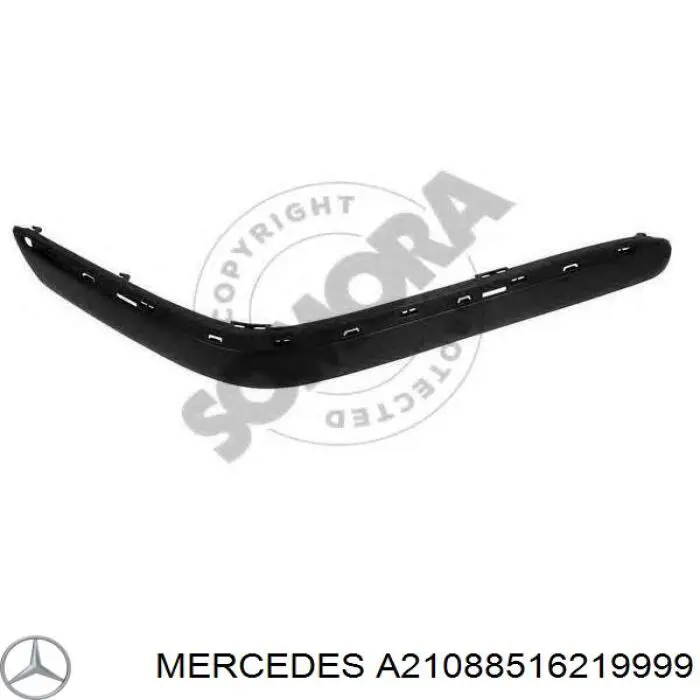 Накладка бампера переднего, правая Mercedes A21088516219999 цена, от 8.77 USD