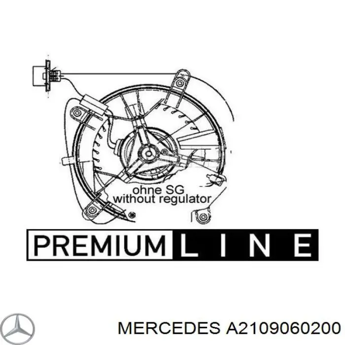 A2109060200 Mercedes вентилятор печки