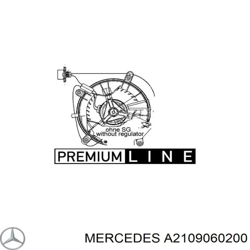 Мотор вентилятора печки (отопителя салона) Mercedes A2109060200 цена, от 69.70 USD
