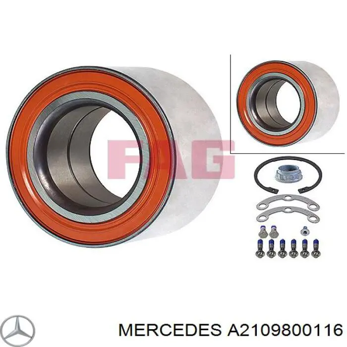 Подшипники задней ступицы Mercedes A2109800116 цена, от 42.08 USD