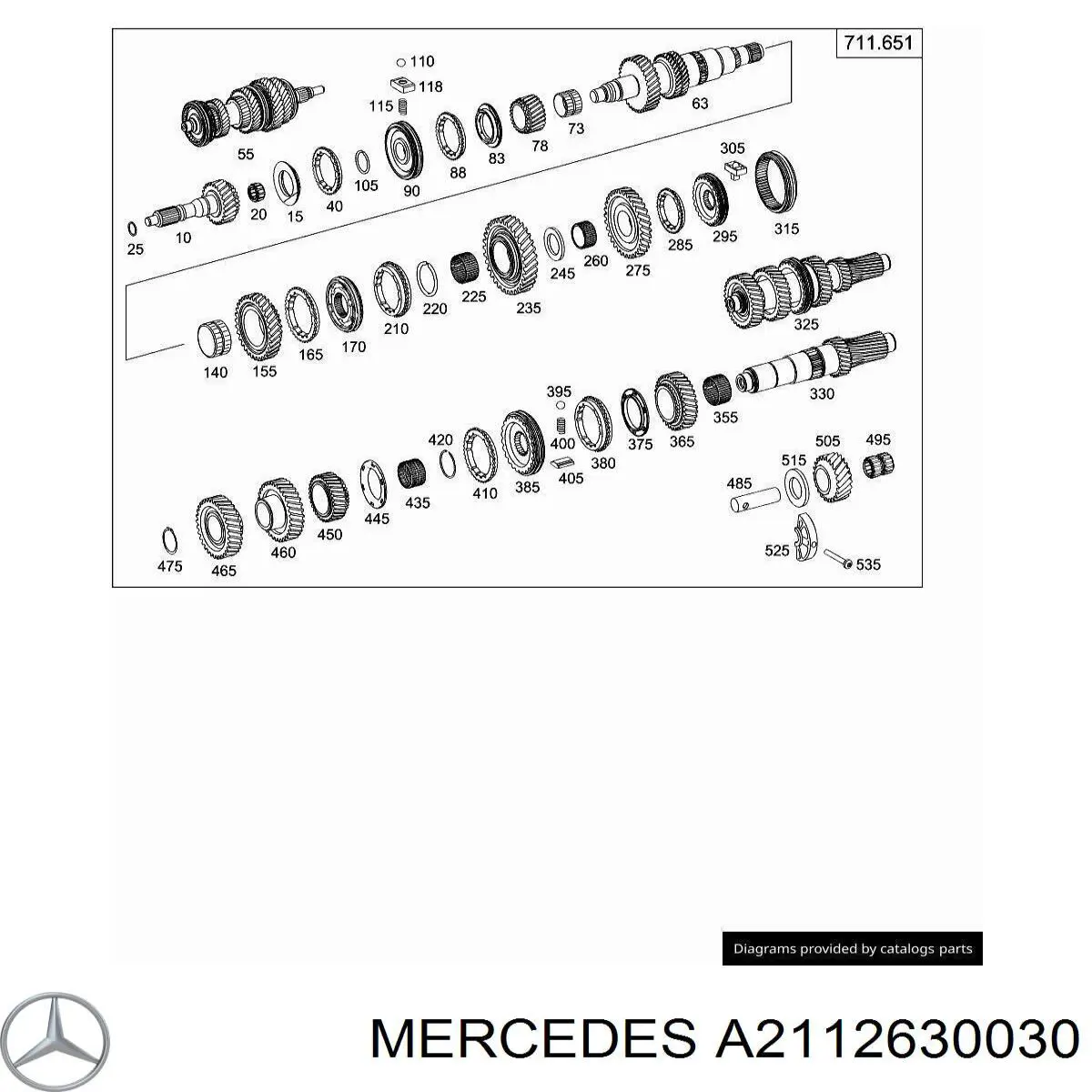 Ось паразитной шестерни заднего хода КПП Mercedes A2112630030 цена, от 8.87 USD