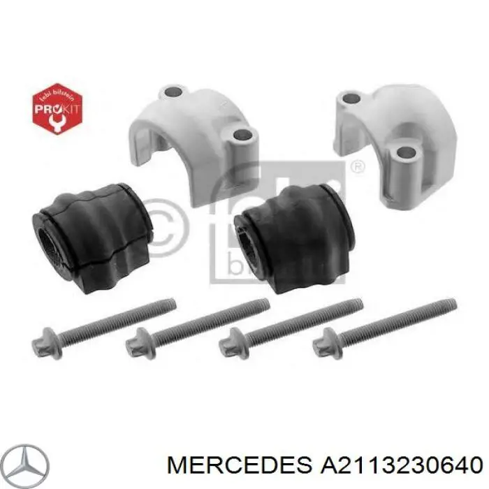 Купить A2113230640 Mercedes Хомут крепления втулки стабилизатора заднего