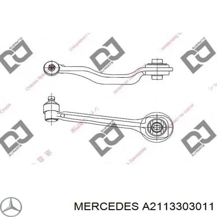 Купить A2113303011 Mercedes Нижний правый рычаг передней подвески