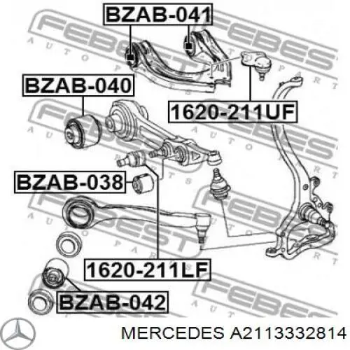A2113332814 Mercedes сайлентблок переднего нижнего рычага