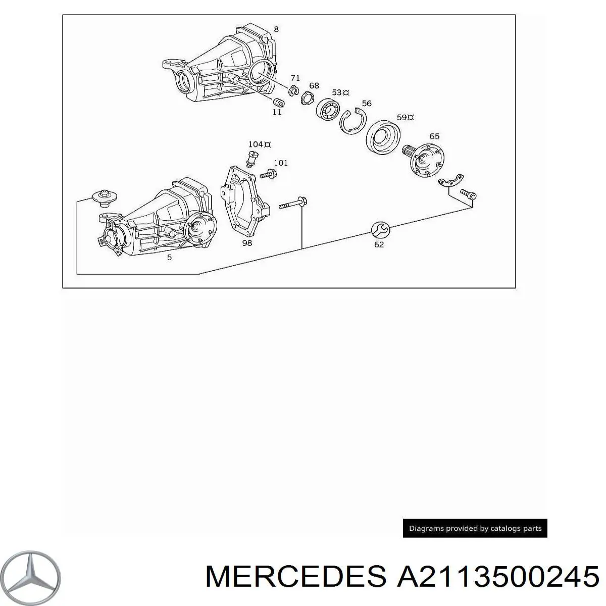 Фланец редуктора A2113500145 Mercedes