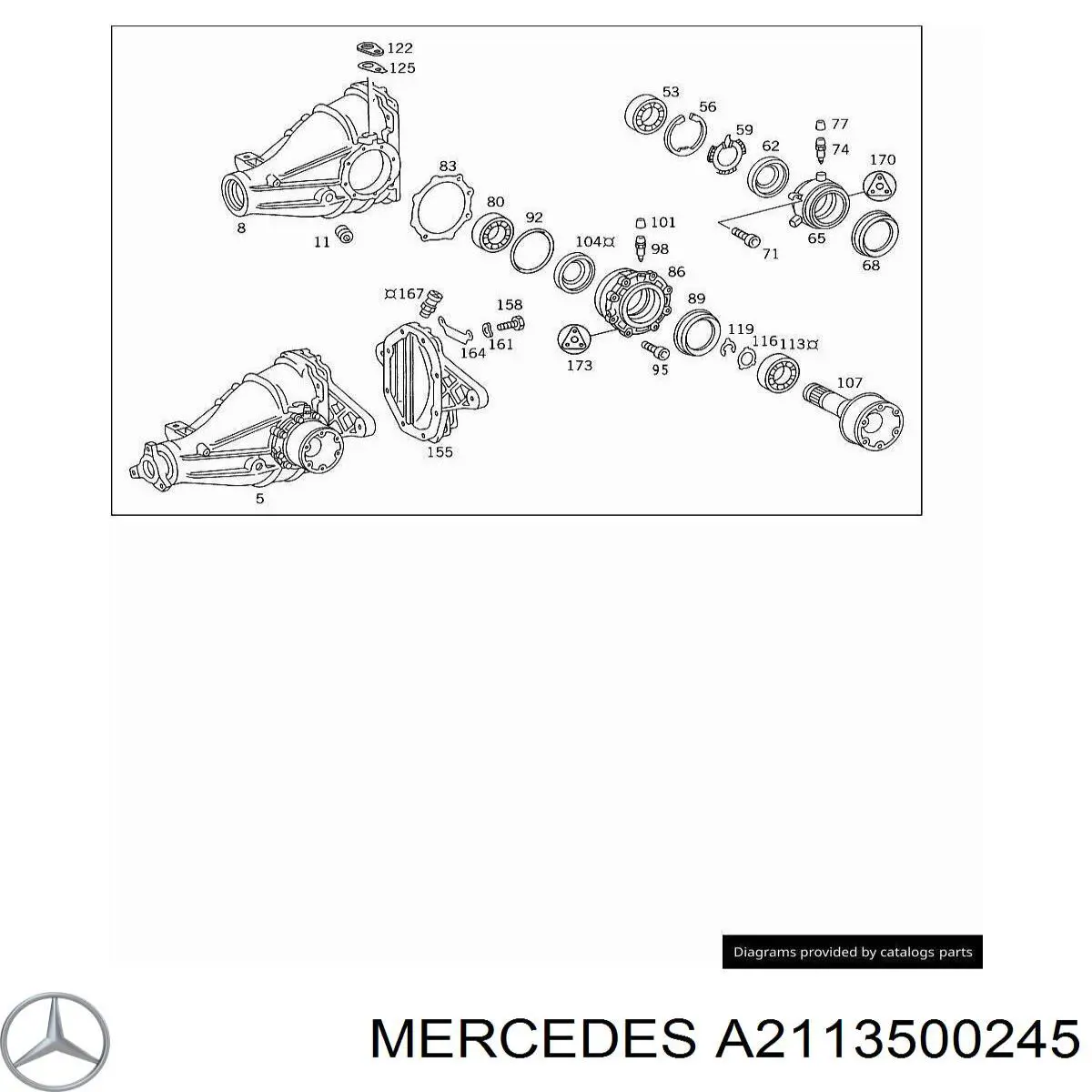 Купить A2113500245 Mercedes Фланец редуктора