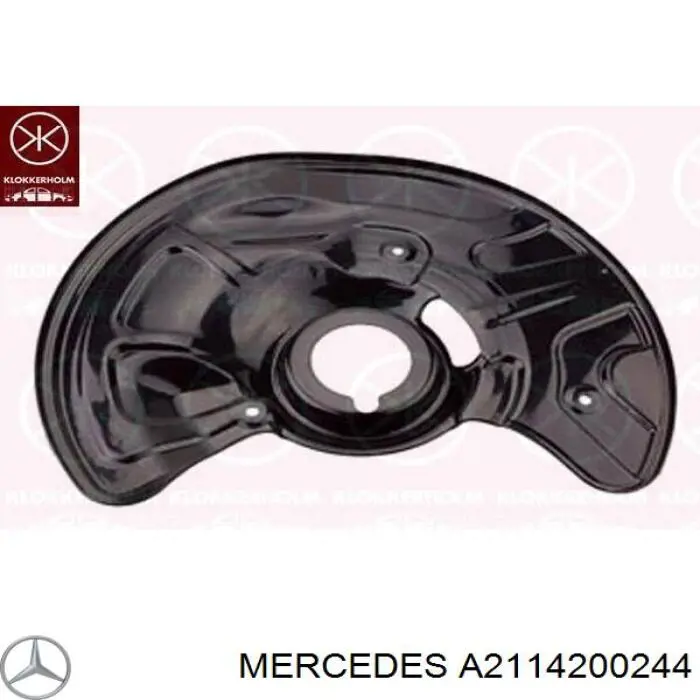 A2114200244 Mercedes proteção do freio de disco dianteiro direito