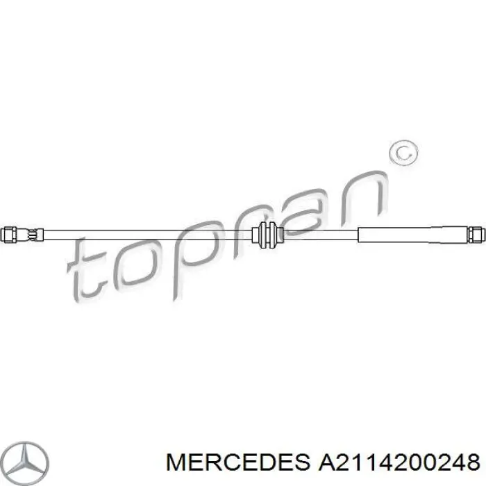 Шланг тормозной передний Mercedes A2114200248 цена, от 13.81 USD