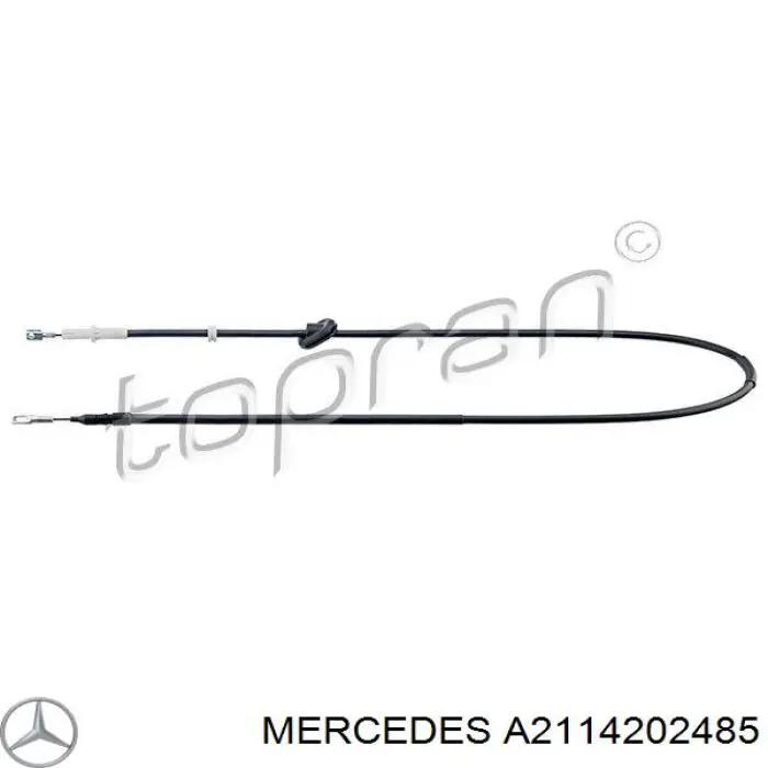 Трос ручного тормоза задний правый Mercedes A2114202485
