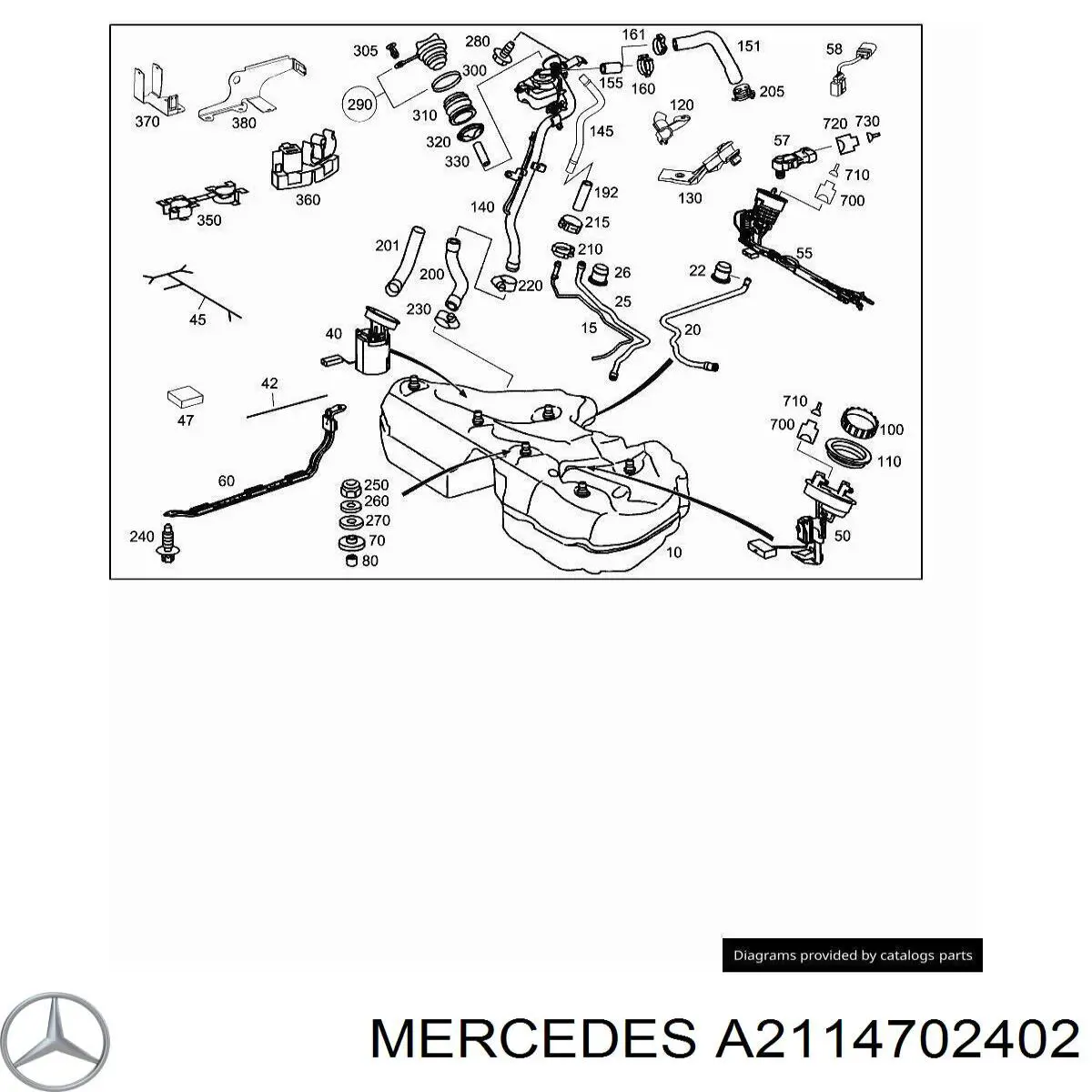 A2114702402 Mercedes tanque de combustível