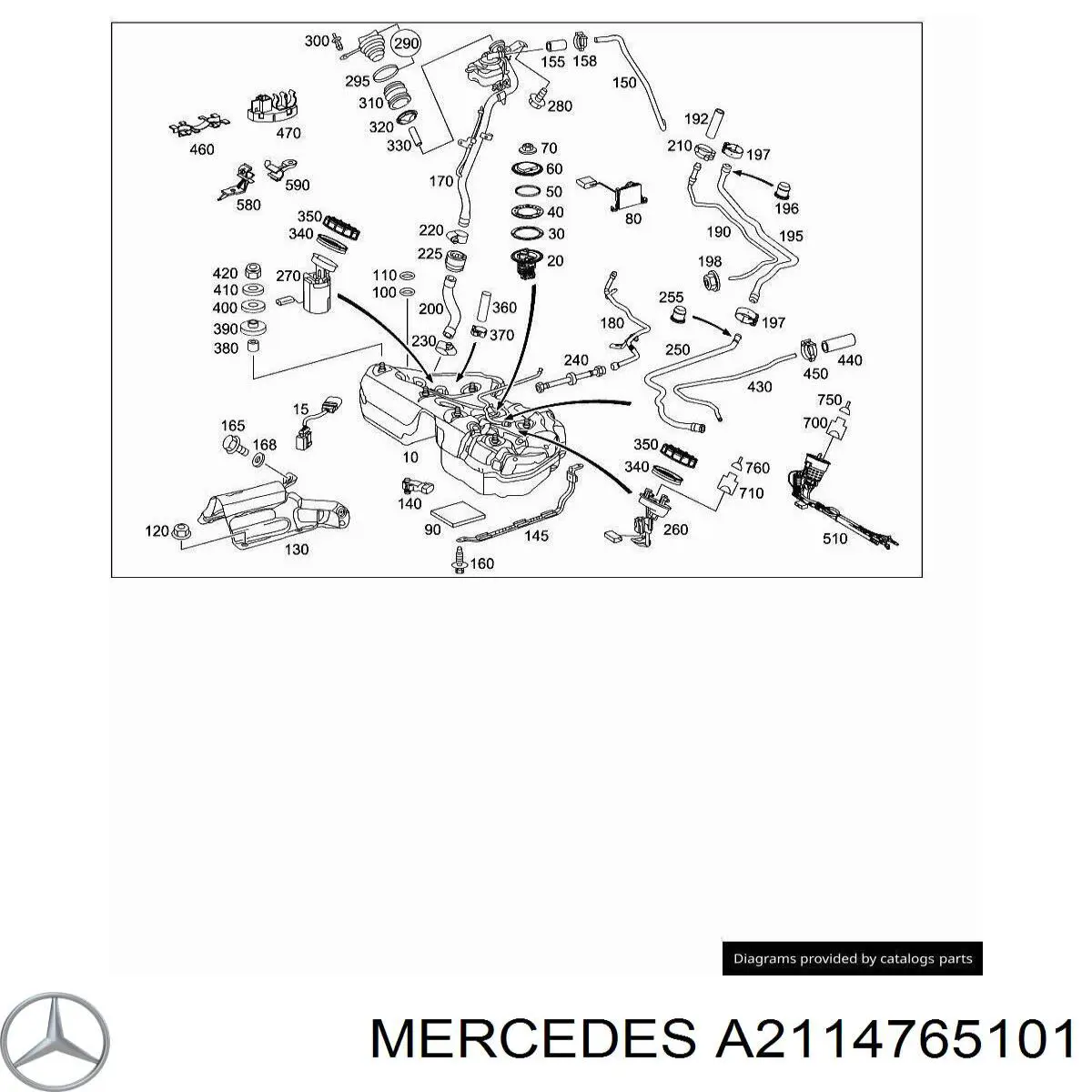  Mercedes A2114765101 цена, от 22.81 USD