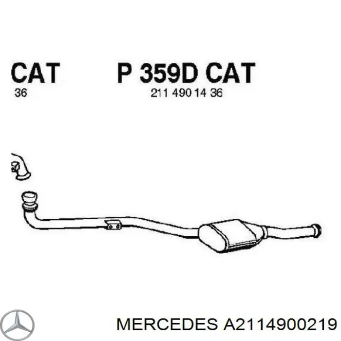 A2114900219 Mercedes Конвертор-катализатор