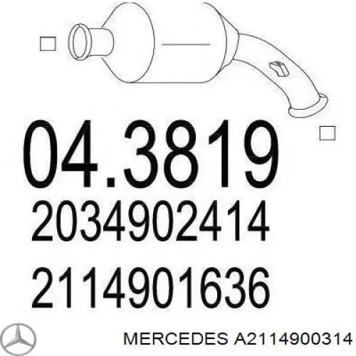  A2114900314 Mercedes