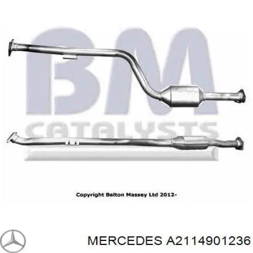 Каталитический нейтрализатор отработавших газов Mercedes A2114901236 цена, от 468.03 USD