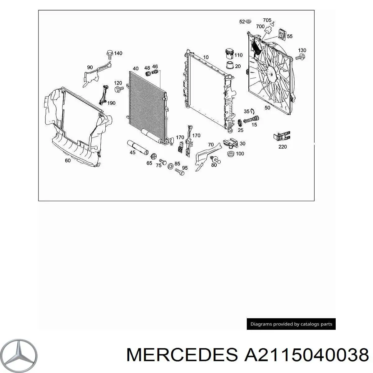  Mercedes A2115040038 цена, от 1.27 USD