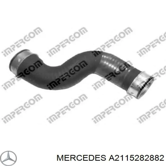 A2115282882 Mercedes шланг (патрубок интеркуллера нижний правый)