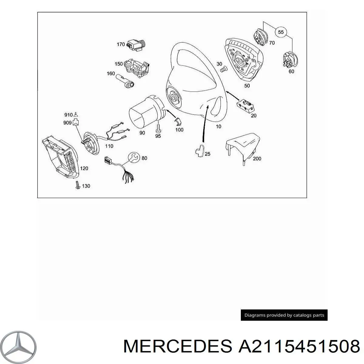 Купить 2115452408 Mercedes Замок зажигания