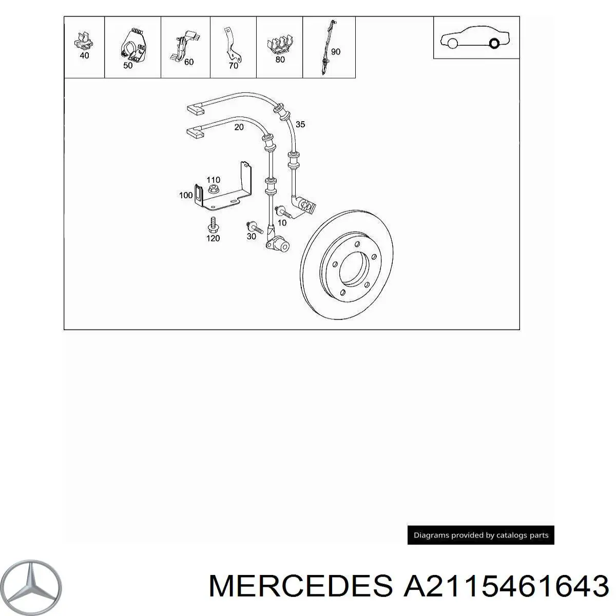 A2115461643 Mercedes 