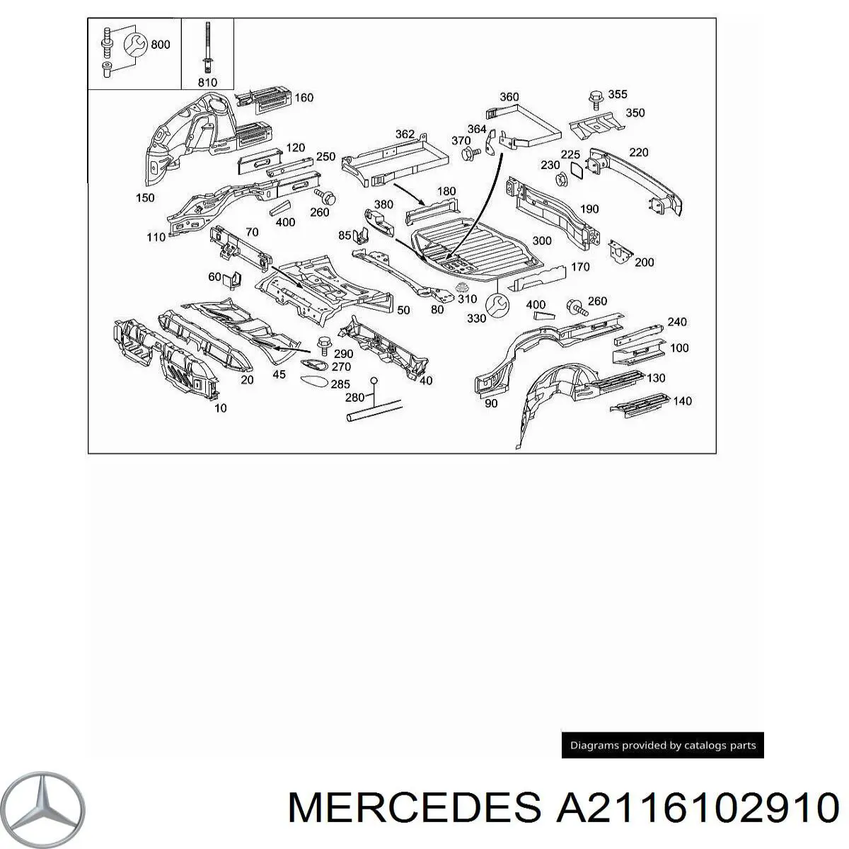 A2116102910 Mercedes Четверть задняя левая