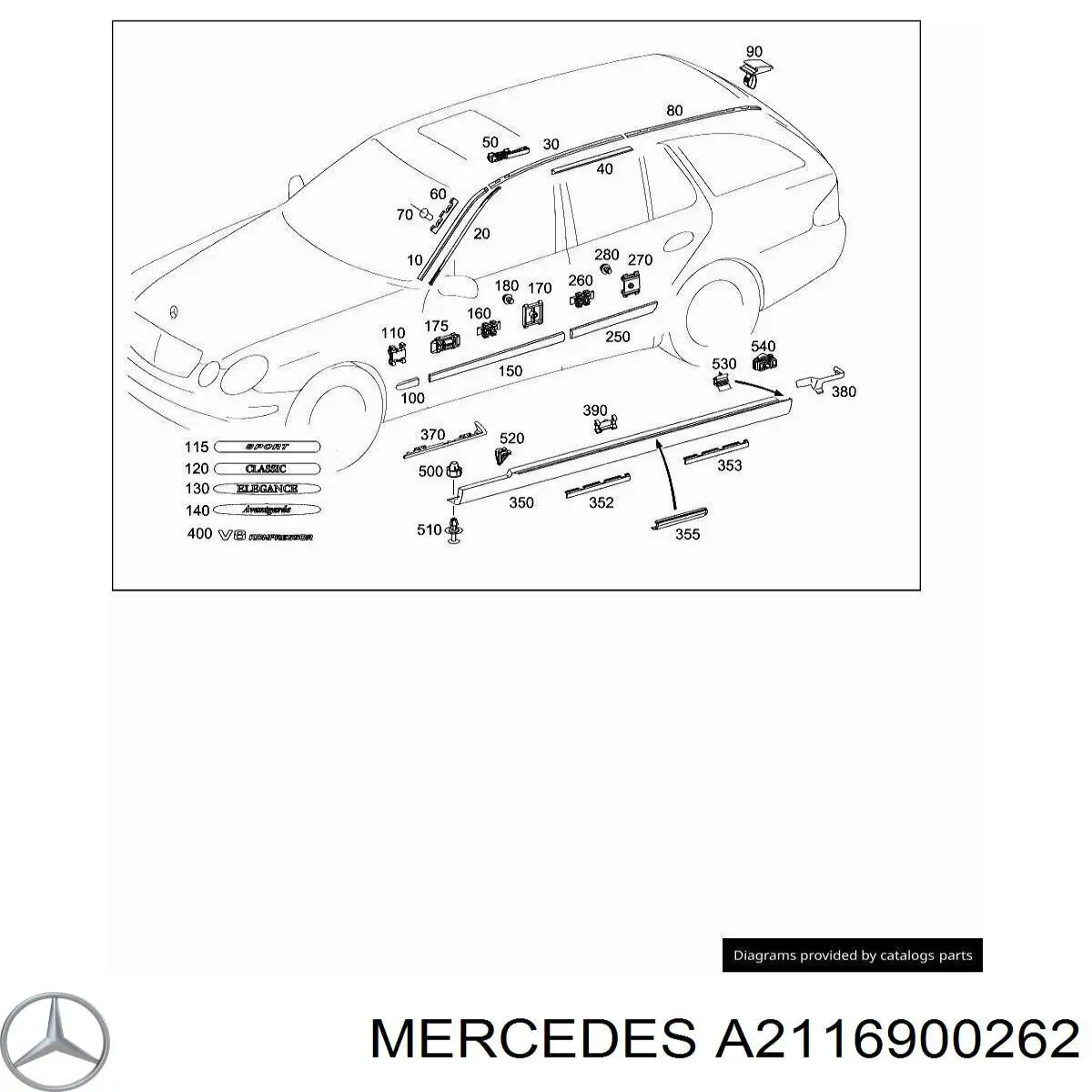  Mercedes A2116900262 цена, от 12.70 USD
