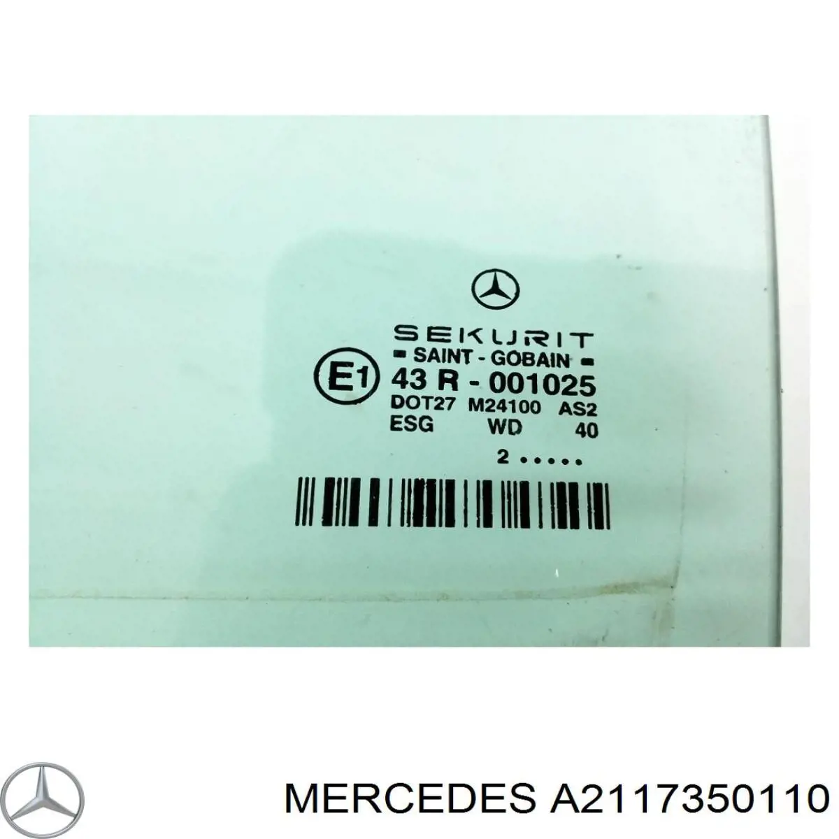 Купить 2117350510 Mercedes Стекло двери задней левой
