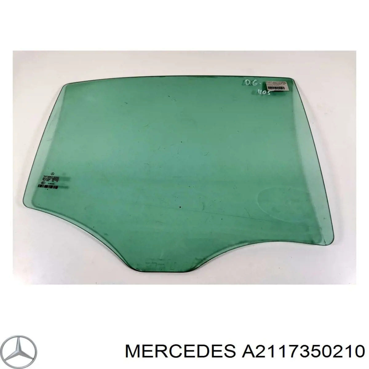 2117350610 Mercedes vidro da porta traseira direita