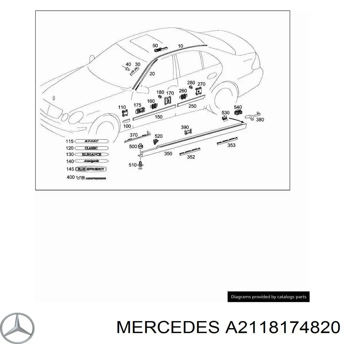  Mercedes A2118174820 цена, от 10.14 USD