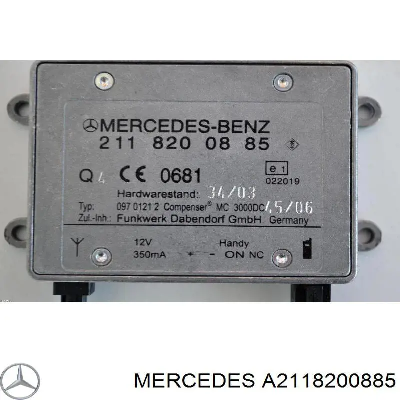 A2118200885 Mercedes reforçador do sinal de antena