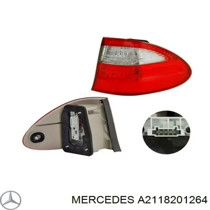 Фара задняя правая внешняя Mercedes A2118201264 цена, от 50.67 USD