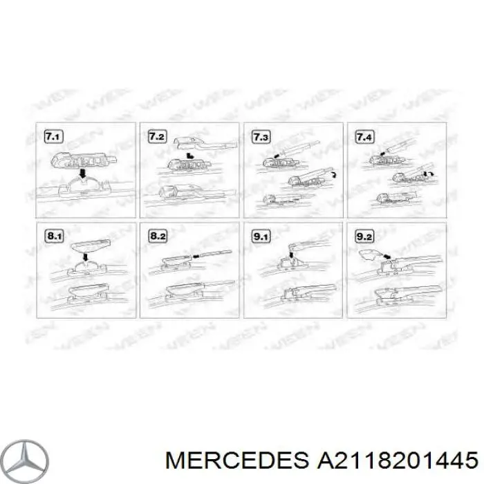 Дворники Mercedes A2118201445 цена, от 28.03 USD