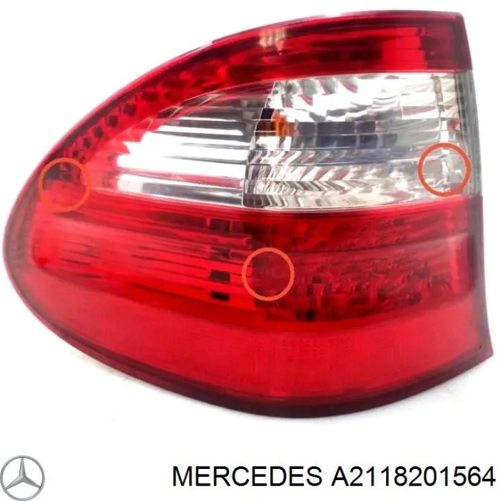 A2118201564 Mercedes lanterna traseira esquerda externa