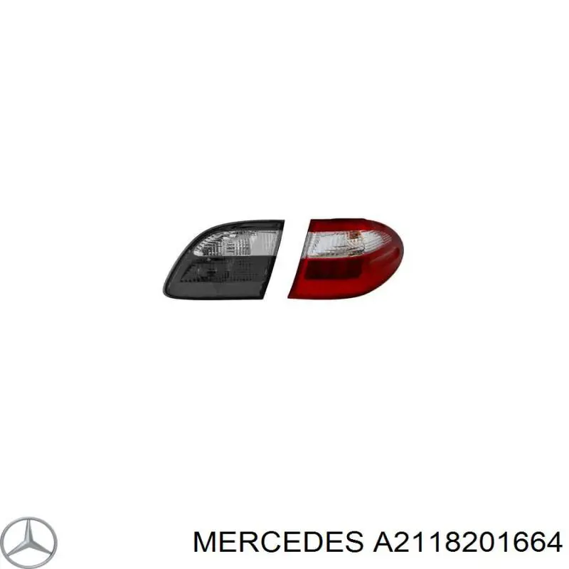 Купить A2118201664 Mercedes Фонарь задний правый, внешний