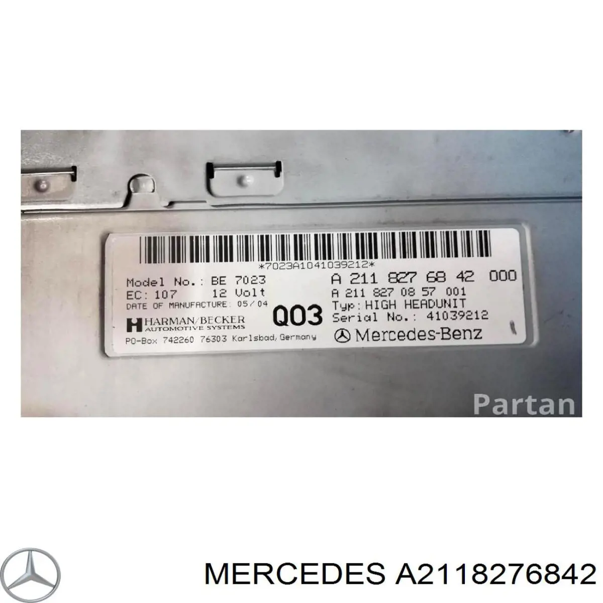 Магнитола (радио AM/FM) Mercedes A2118700189 цена, от 98.71 USD